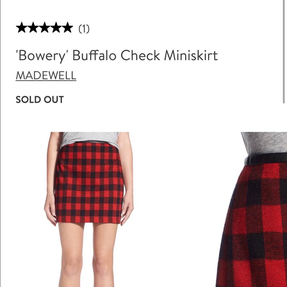 Madewell Buffalo Check Skirt